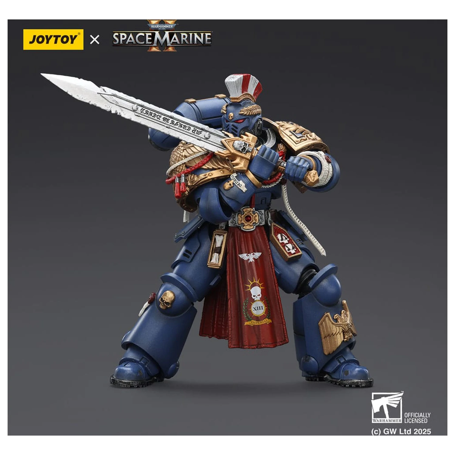 Warhammer 40,000: Space Marine 2 Akční figurka Ultramarines Relic Primus Armour s plazmovou pistolí a bojovou čepelí 13 cm fotografii produktu