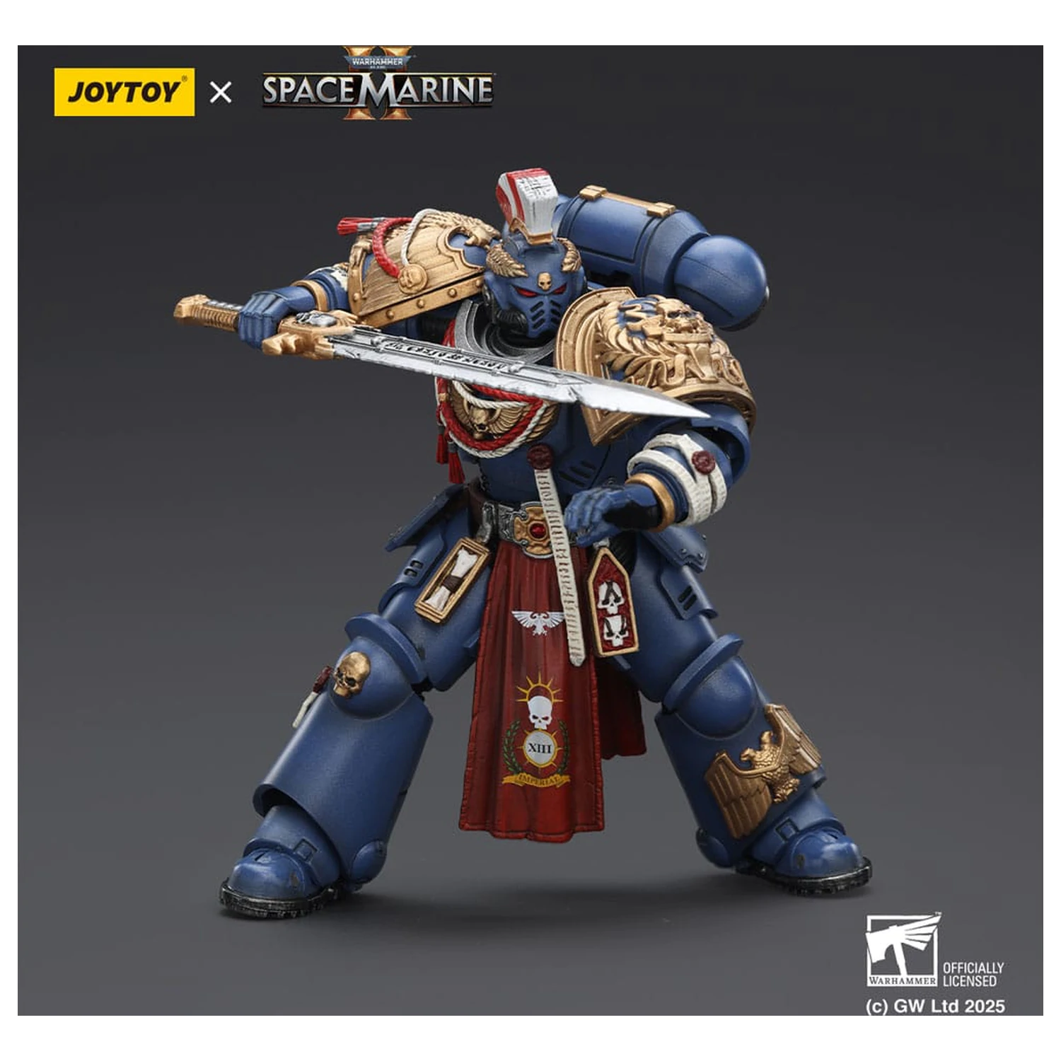 Warhammer 40,000: Space Marine 2 Akční figurka Ultramarines Relic Primus Armour s plazmovou pistolí a bojovou čepelí 13 cm fotografii produktu