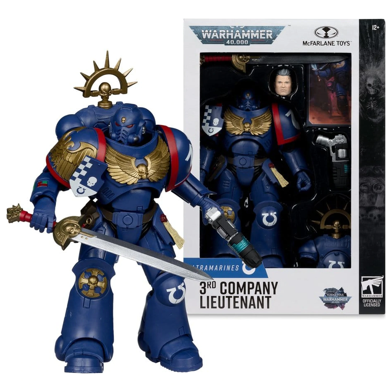 Warhammer 40,000 Total War akční figurka nadporučík 3. roty (Ultramarines) 18 cm fotografii produktu