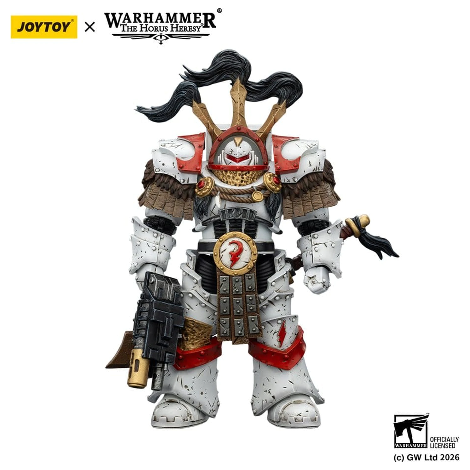 Warhammer 40,000 Akční figurka White Scars Legion Praetor v Cataphractii Terminator Armour s Cyber Hawk Chogorian mečem a combi-meltou 14 cm fotografii produktu