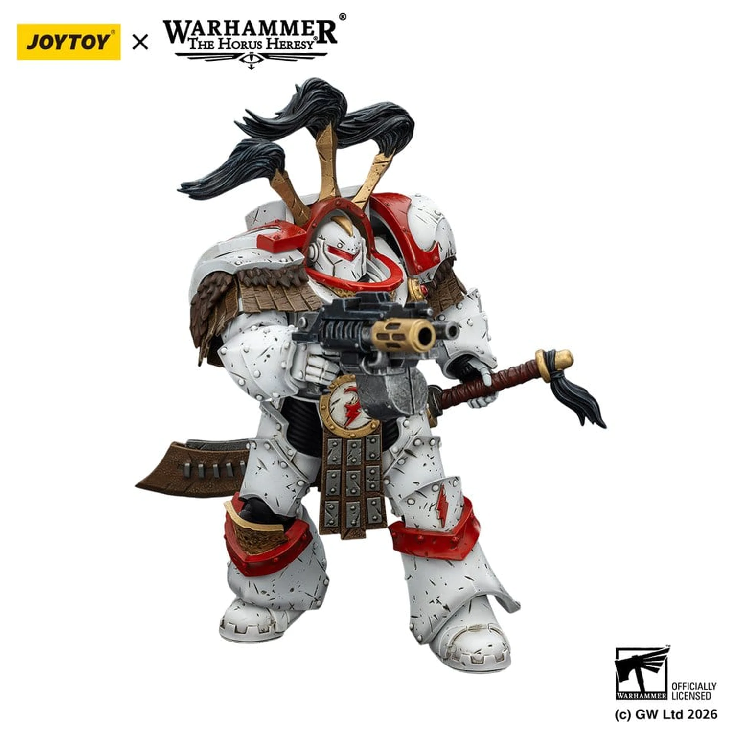 Warhammer 40,000 Akční figurka White Scars Legion Praetor v Cataphractii Terminator Armour s Cyber Hawk Chogorian mečem a combi-meltou 14 cm fotografii produktu