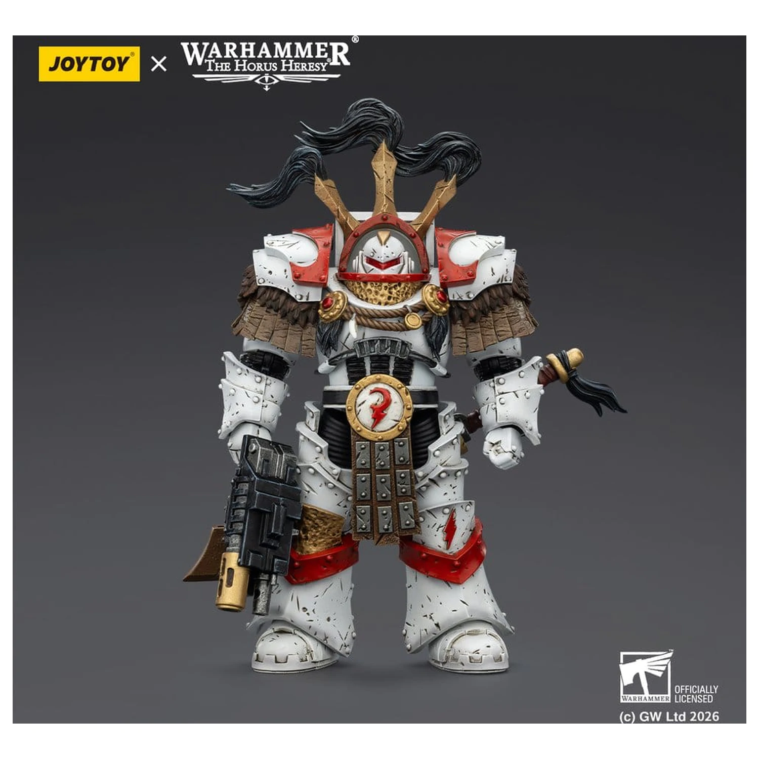 Warhammer 40,000 Akční figurka White Scars Legion Praetor v Cataphractii Terminator Armour s Cyber Hawk Chogorian mečem a combi-meltou 14 cm fotografii produktu