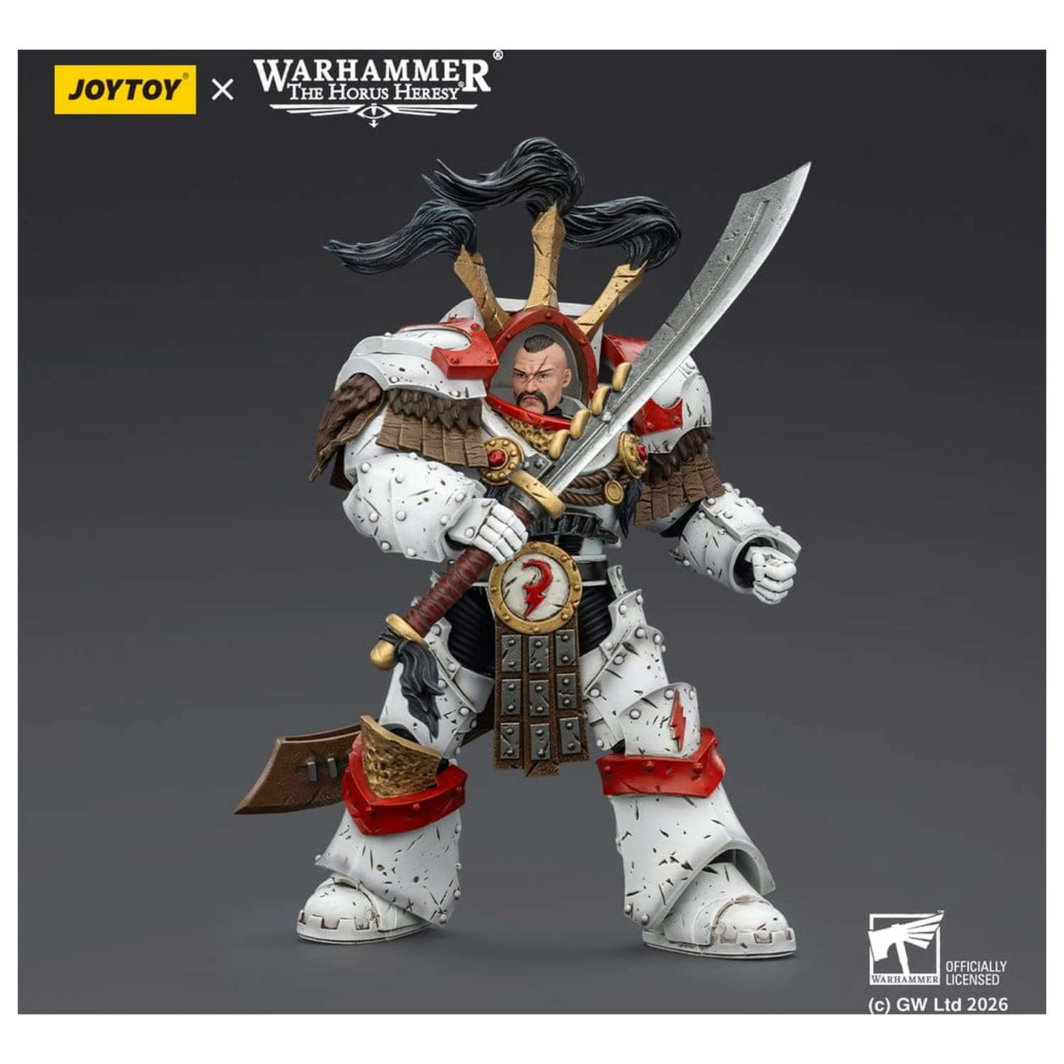 Warhammer 40,000 Akční figurka White Scars Legion Praetor v Cataphractii Terminator Armour s Cyber Hawk Chogorian mečem a combi-meltou 14 cm fotografii produktu