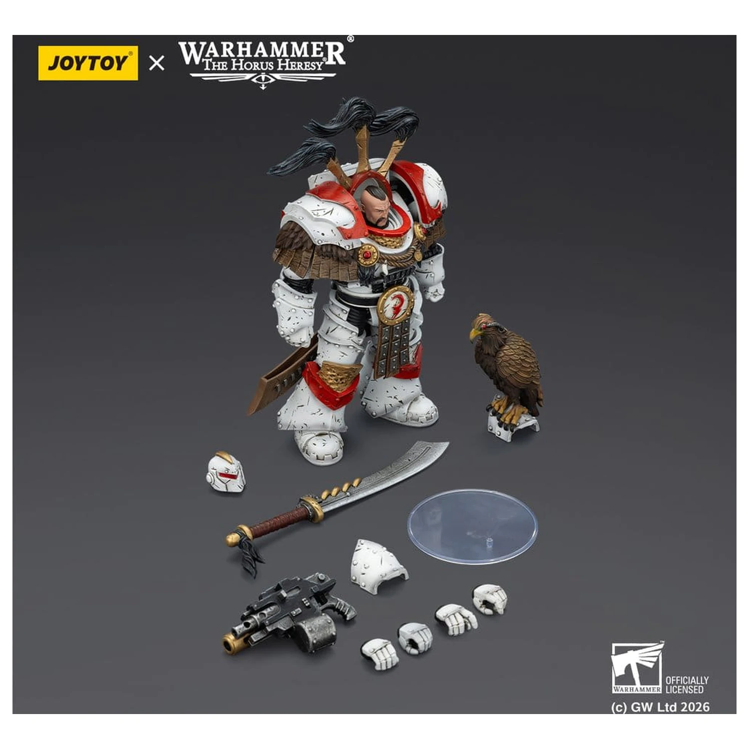 Warhammer 40,000 Akční figurka White Scars Legion Praetor v Cataphractii Terminator Armour s Cyber Hawk Chogorian mečem a combi-meltou 14 cm fotografii produktu
