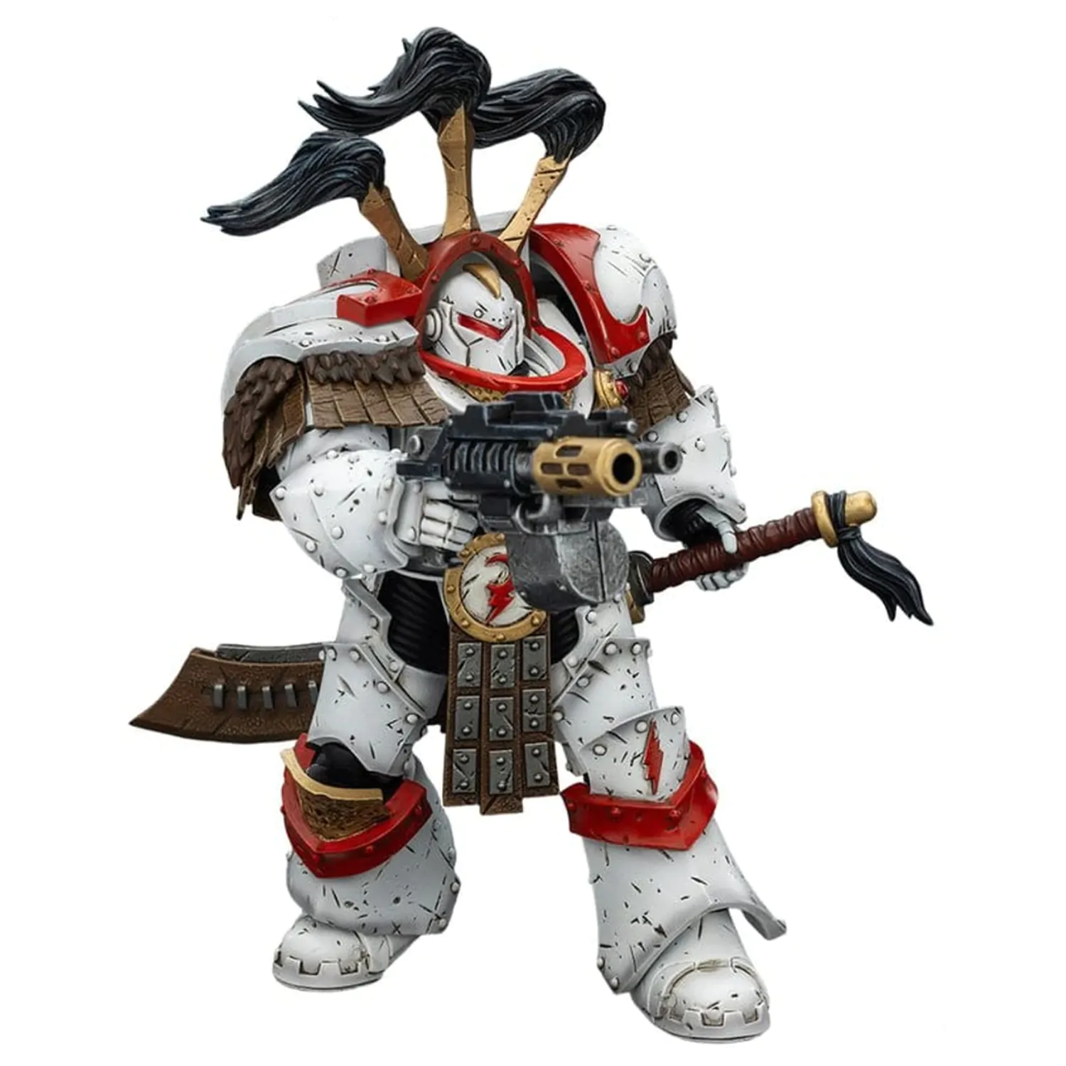 Warhammer 40,000 Akční figurka White Scars Legion Praetor v Cataphractii Terminator Armour s Cyber Hawk Chogorian mečem a combi-meltou 14 cm fotografii produktu