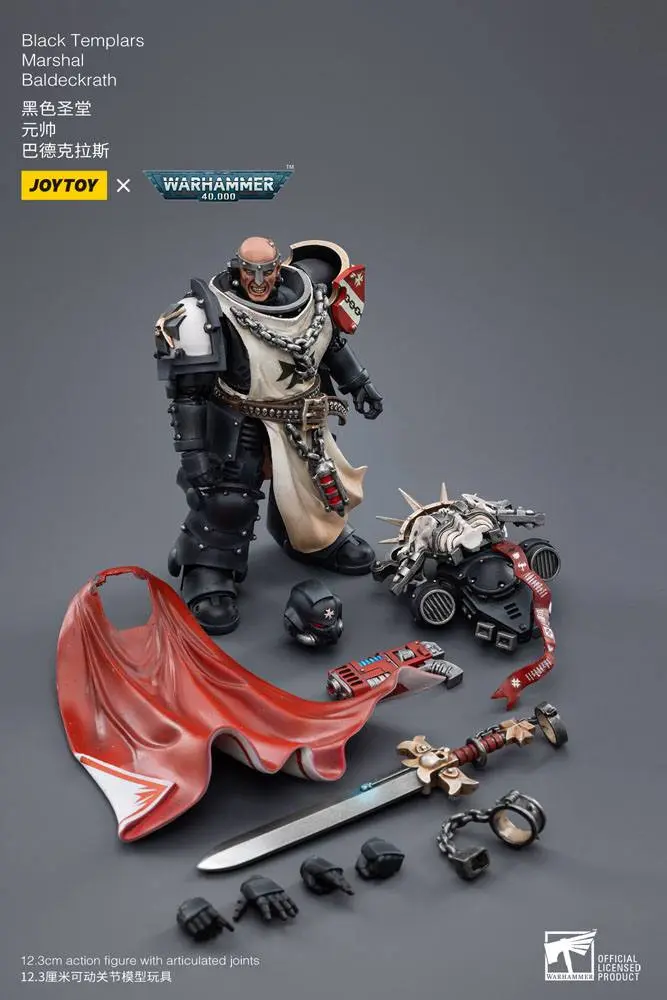 Warhammer 40k akční figurka 1/18 Black Templars Marshal Baldeckrath 12 cm fotografii produktu