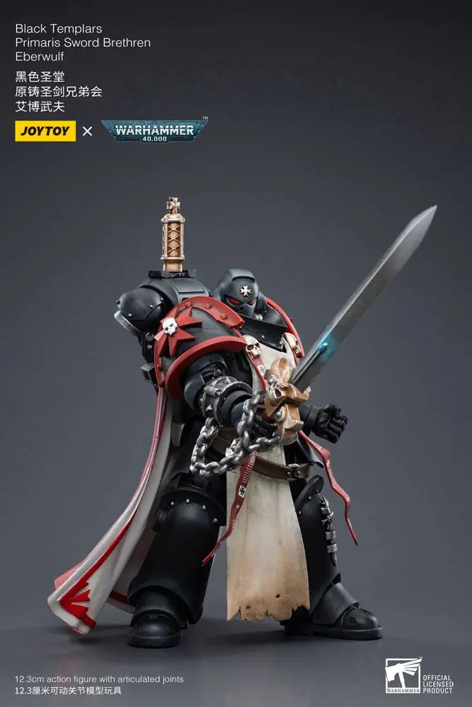 Warhammer 40k akční figurka 1/18 Black Templars Primaris Sword Brethren Eberwulf 12 cm fotografii produktu