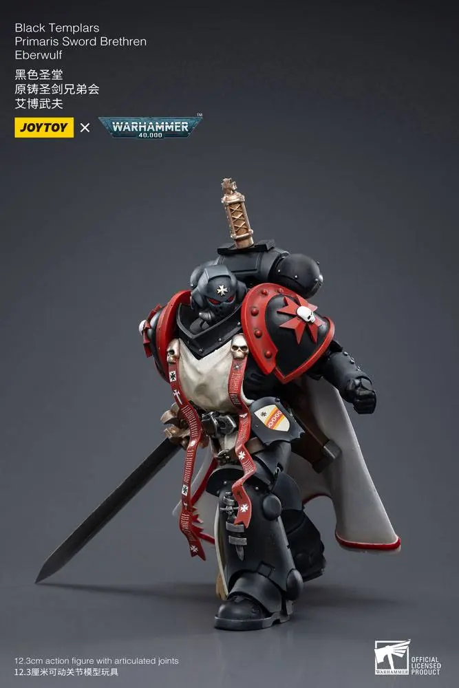 Warhammer 40k akční figurka 1/18 Black Templars Primaris Sword Brethren Eberwulf 12 cm fotografii produktu