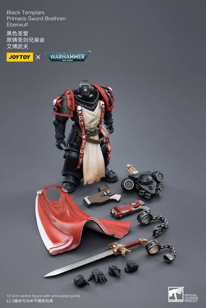 Warhammer 40k akční figurka 1/18 Black Templars Primaris Sword Brethren Eberwulf 12 cm fotografii produktu