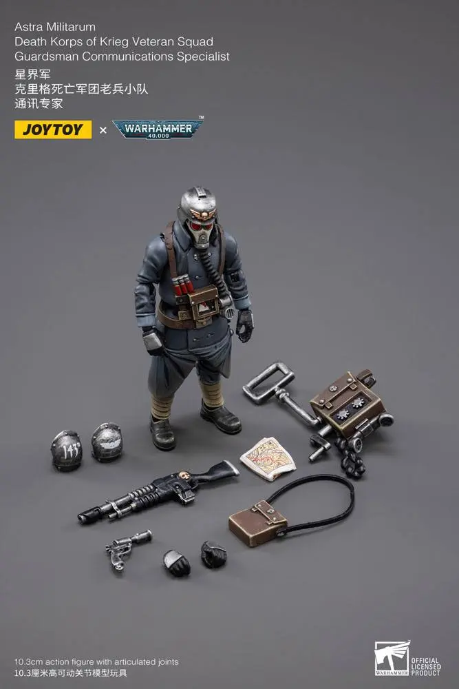 Warhammer 40k akční figurka 1/18 Death Korps of Krieg Veteran Squad Guardsman Communications Specialist 10 cm fotografii produktu
