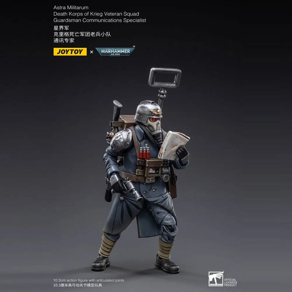 Warhammer 40k akční figurka 1/18 Death Korps of Krieg Veteran Squad Guardsman Communications Specialist 10 cm fotografii produktu
