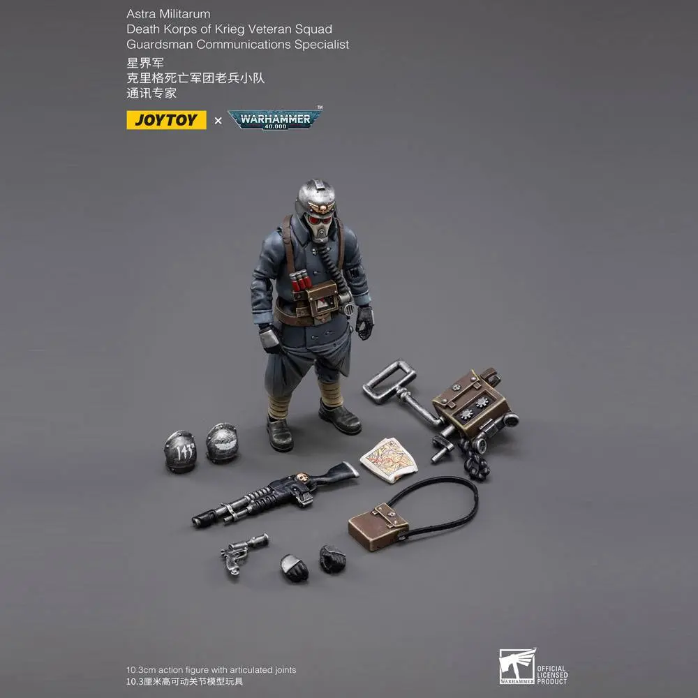 Warhammer 40k akční figurka 1/18 Death Korps of Krieg Veteran Squad Guardsman Communications Specialist 10 cm fotografii produktu