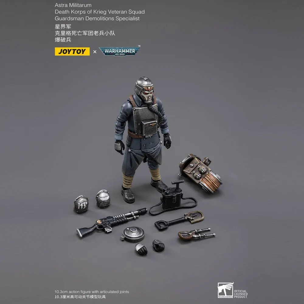 Warhammer 40k akční figurka 1/18 Death Korps of Krieg Veteran Squad Guardsman Demolitions Specialist 10 cm fotografii produktu