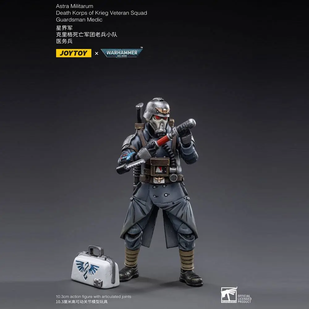 Warhammer 40k akční figurka 1/18 Death Korps of Krieg Veteran Squad Guardsman Medic 10 cm fotografii produktu