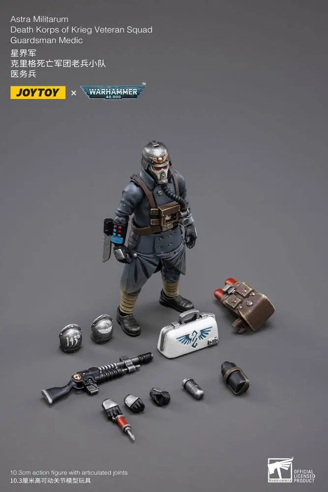 Warhammer 40k akční figurka 1/18 Death Korps of Krieg Veteran Squad Guardsman Medic 10 cm fotografii produktu