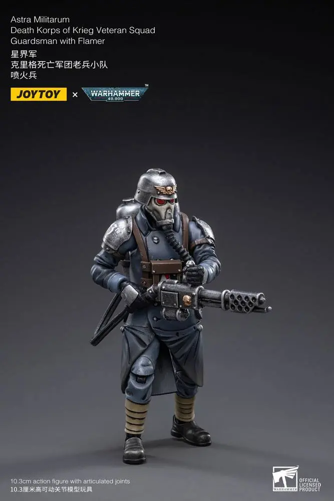Warhammer 40k akční figurka 1/18 Death Korps of Krieg Veteran Squad Guardsman s flamerem 10 cm fotografii produktu