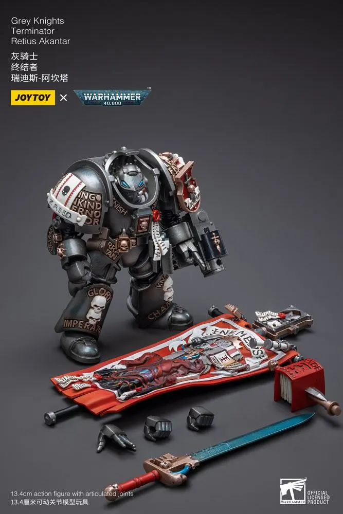 Warhammer 40k akční figurka 1/18 Grey Knights Terminator Retius Akantar 13 cm fotografii produktu