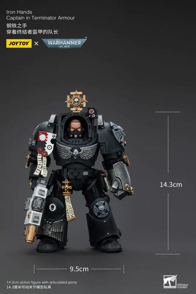 Warhammer 40k Akční figurka 1/18 Iron Hands Kapitán v Terminator Zbroji 14 cm fotografii produktu