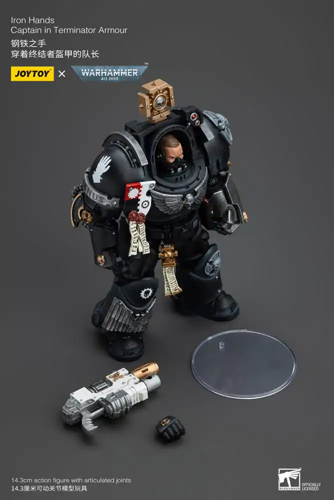 Warhammer 40k Akční figurka 1/18 Iron Hands Kapitán v Terminator Zbroji 14 cm fotografii produktu