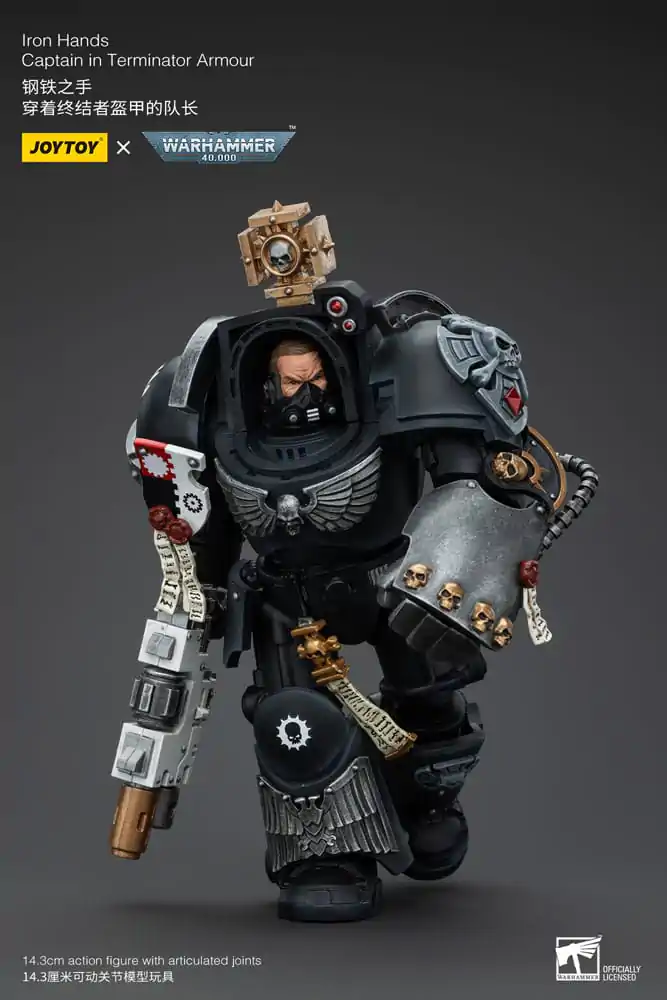 Warhammer 40k Akční figurka 1/18 Iron Hands Kapitán v Terminator Zbroji 14 cm fotografii produktu