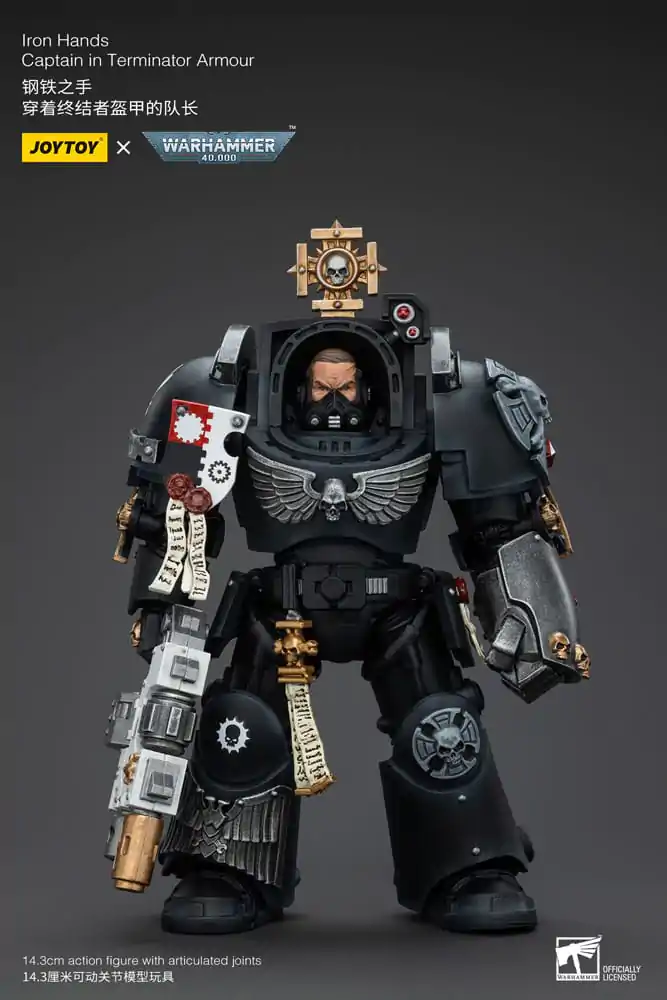 Warhammer 40k Akční figurka 1/18 Iron Hands Kapitán v Terminator Zbroji 14 cm fotografii produktu