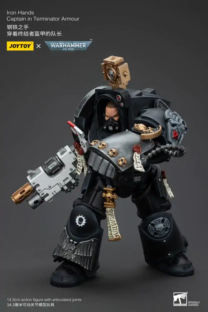 Warhammer 40k Akční figurka 1/18 Iron Hands Kapitán v Terminator Zbroji 14 cm fotografii produktu