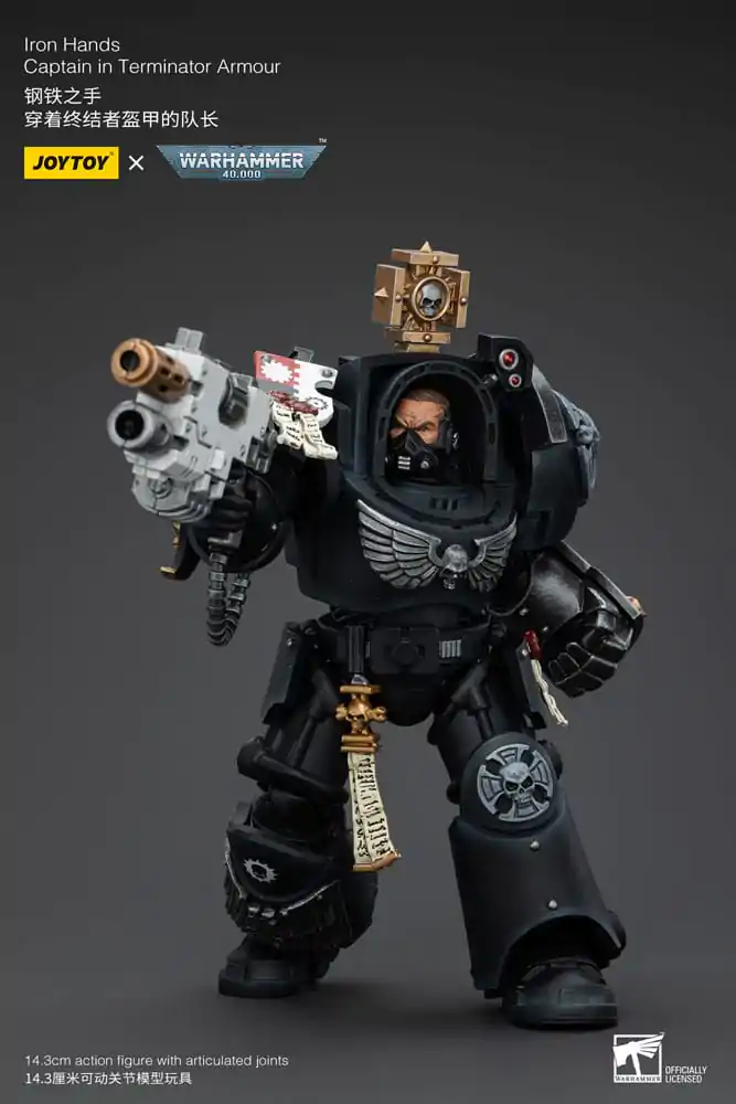 Warhammer 40k Akční figurka 1/18 Iron Hands Kapitán v Terminator Zbroji 14 cm fotografii produktu