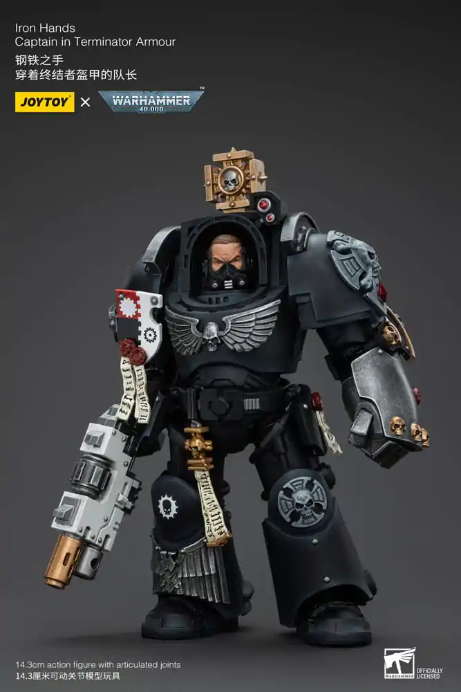 Warhammer 40k Akční figurka 1/18 Iron Hands Kapitán v Terminator Zbroji 14 cm fotografii produktu