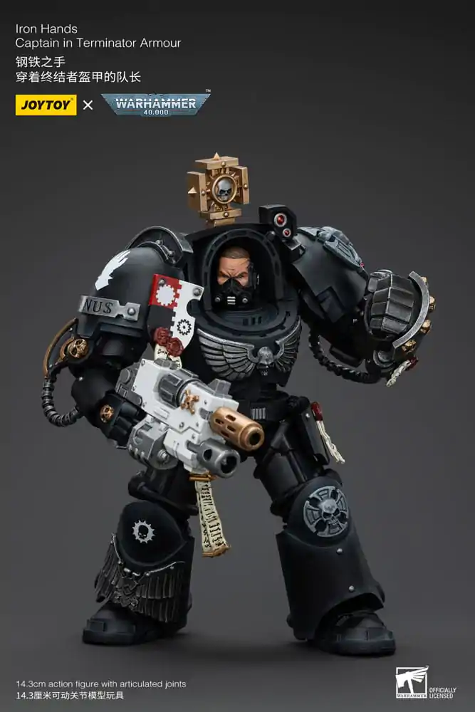 Warhammer 40k Akční figurka 1/18 Iron Hands Kapitán v Terminator Zbroji 14 cm fotografii produktu