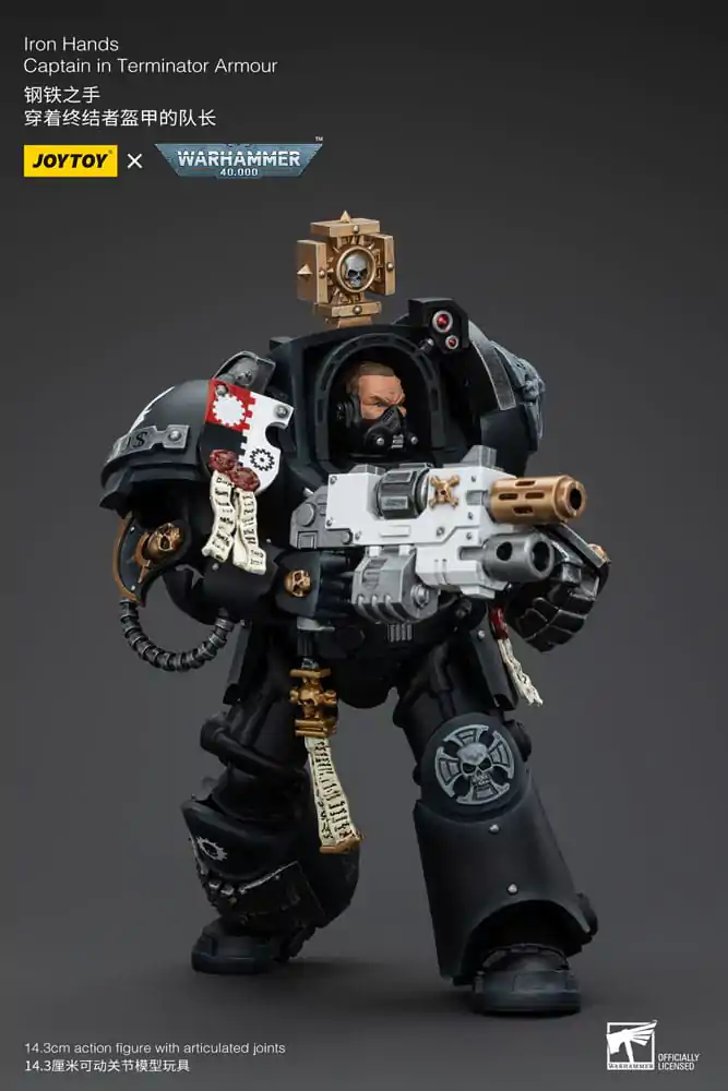 Warhammer 40k Akční figurka 1/18 Iron Hands Kapitán v Terminator Zbroji 14 cm fotografii produktu