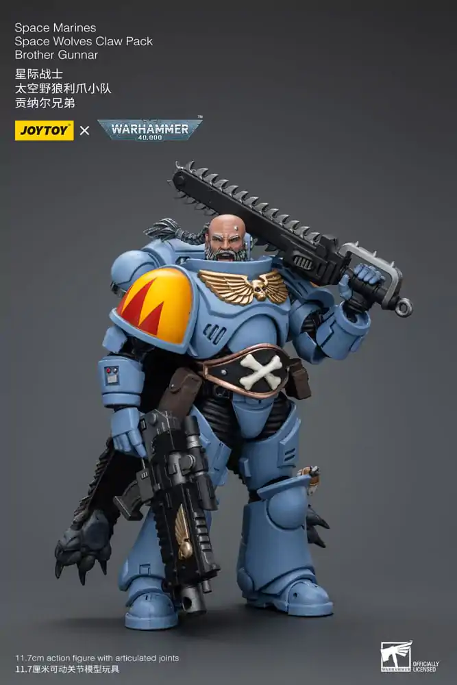 Warhammer 40k Akční figurka 1/18 Space Marines Space Wolves Claw Pack Brother Gunnar 12 cm fotografii produktu