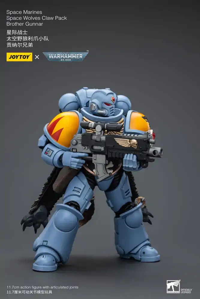 Warhammer 40k Akční figurka 1/18 Space Marines Space Wolves Claw Pack Brother Gunnar 12 cm fotografii produktu