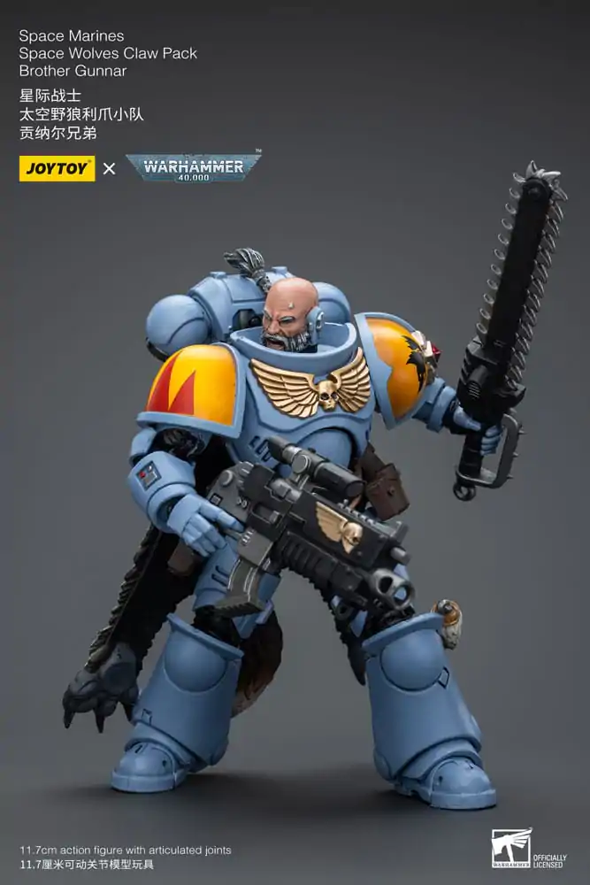 Warhammer 40k Akční figurka 1/18 Space Marines Space Wolves Claw Pack Brother Gunnar 12 cm fotografii produktu