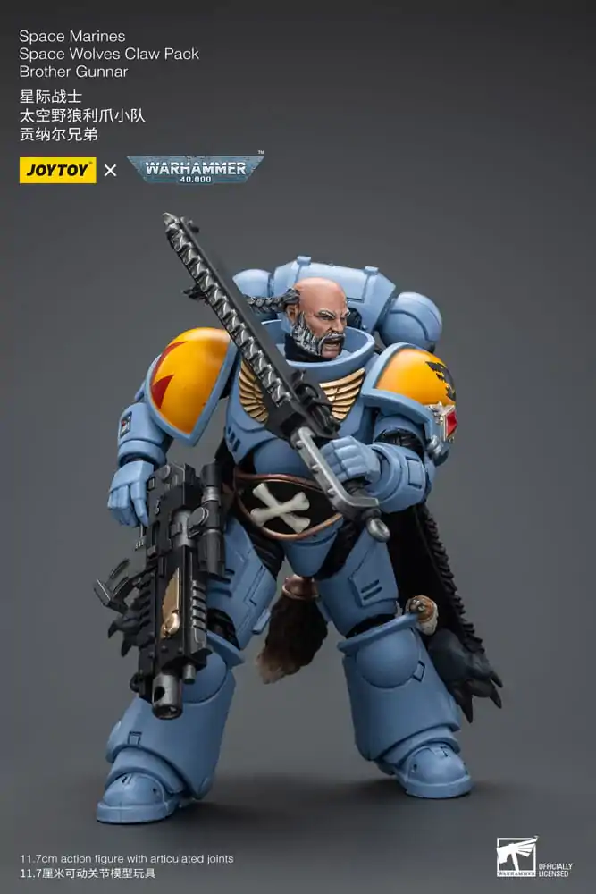 Warhammer 40k Akční figurka 1/18 Space Marines Space Wolves Claw Pack Brother Gunnar 12 cm fotografii produktu