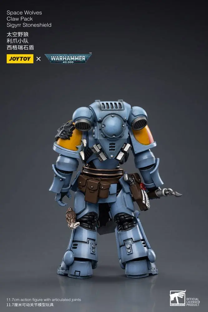 Warhammer 40k akční figurka 1/18 Space Wolves Claw Pack Sigyrr Stoneshield 12 cm fotografii produktu