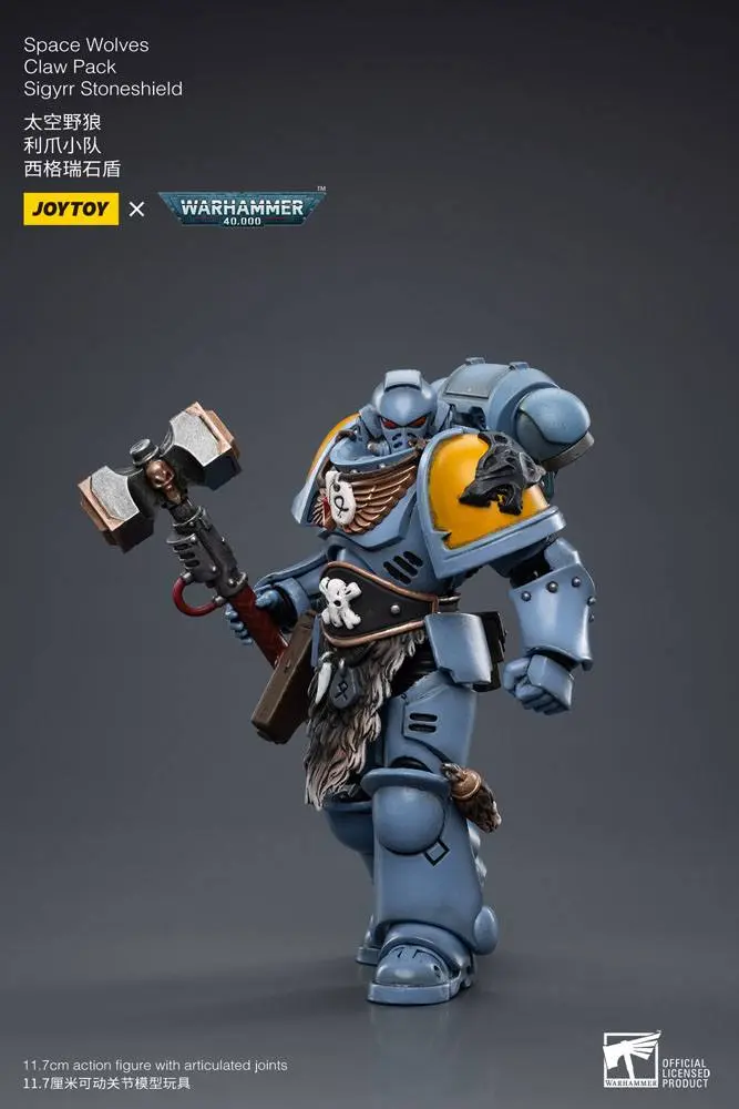 Warhammer 40k akční figurka 1/18 Space Wolves Claw Pack Sigyrr Stoneshield 12 cm fotografii produktu