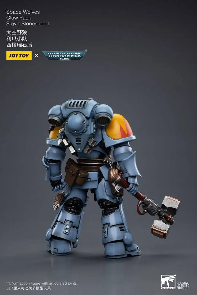 Warhammer 40k akční figurka 1/18 Space Wolves Claw Pack Sigyrr Stoneshield 12 cm fotografii produktu