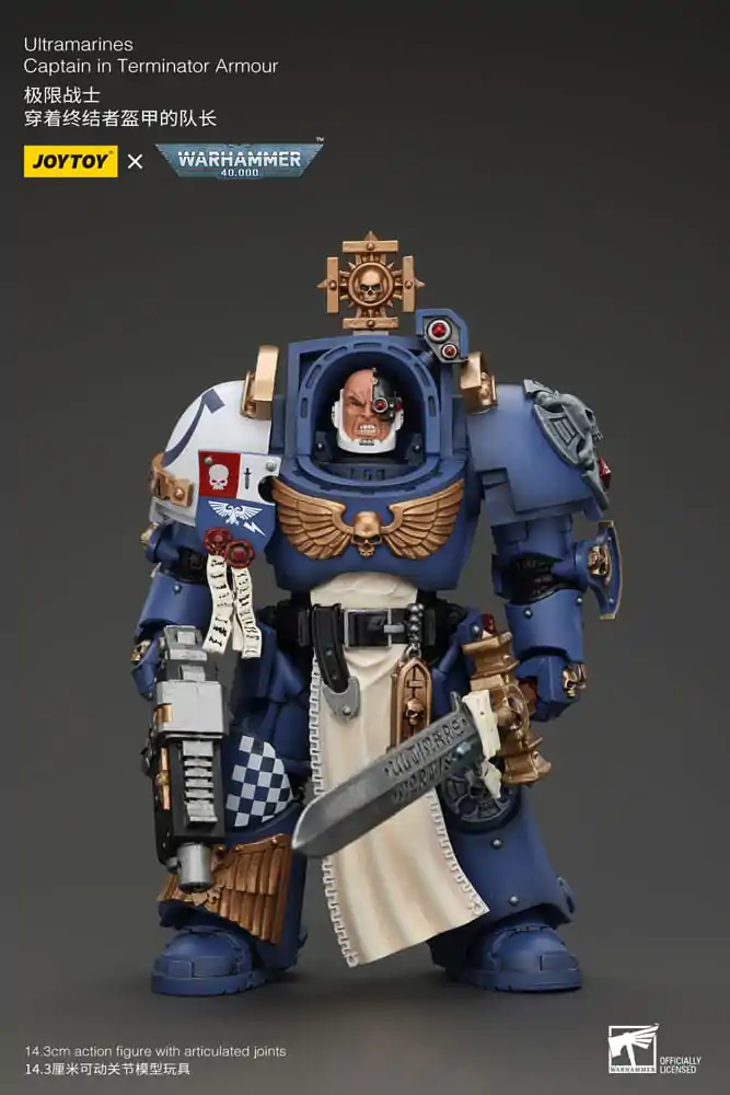 Warhammer 40k akční figurka 1/18 Ultramarines kapitán v terminátorské zbroji 14 cm fotografii produktu