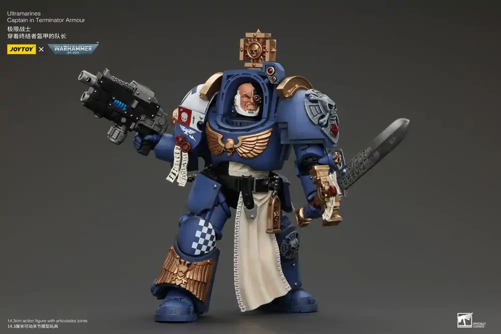 Warhammer 40k akční figurka 1/18 Ultramarines kapitán v terminátorské zbroji 14 cm fotografii produktu