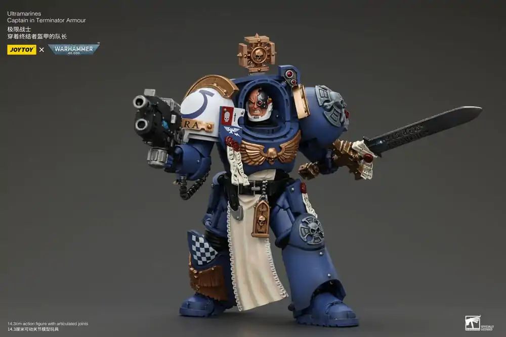 Warhammer 40k akční figurka 1/18 Ultramarines kapitán v terminátorské zbroji 14 cm fotografii produktu