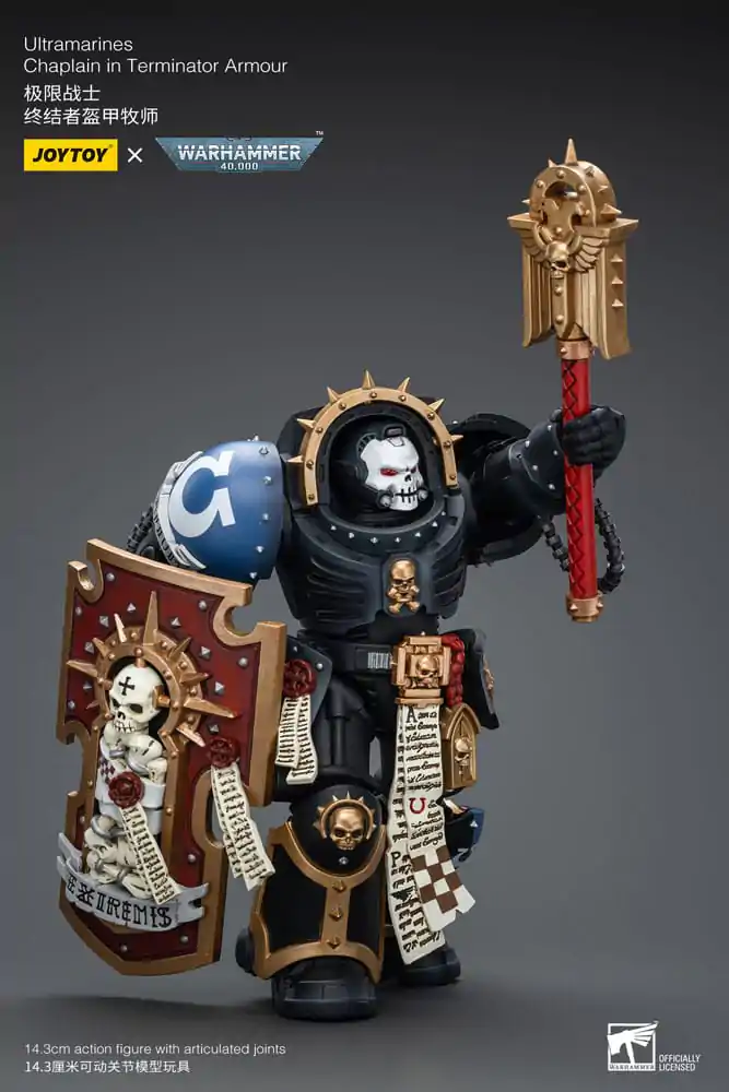 Warhammer 40k akční figurka 1/18 Ultramarines Chaplain v Terminátor zbroji 12 cm fotografii produktu