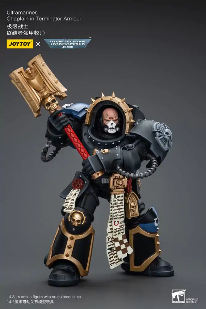 Warhammer 40k akční figurka 1/18 Ultramarines Chaplain v Terminátor zbroji 12 cm fotografii produktu