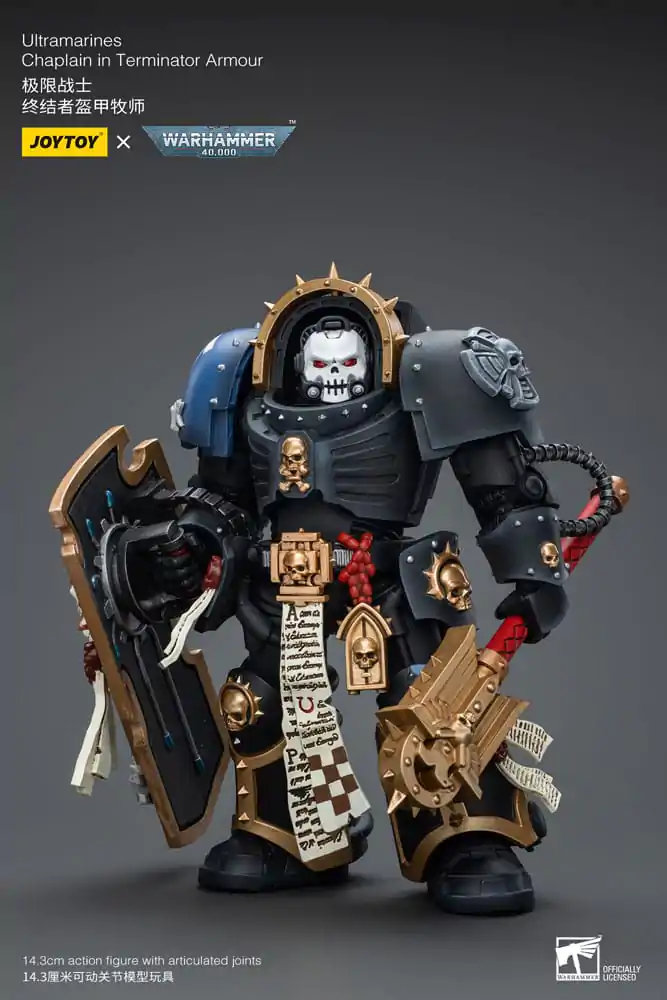 Warhammer 40k akční figurka 1/18 Ultramarines Chaplain v Terminátor zbroji 12 cm fotografii produktu