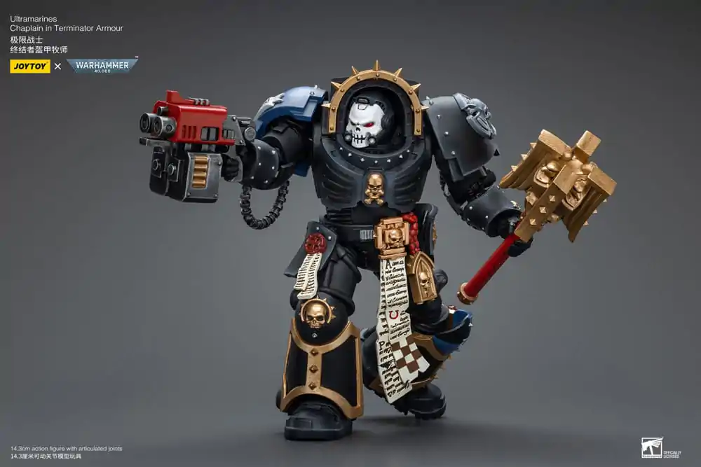 Warhammer 40k akční figurka 1/18 Ultramarines Chaplain v Terminátor zbroji 12 cm fotografii produktu