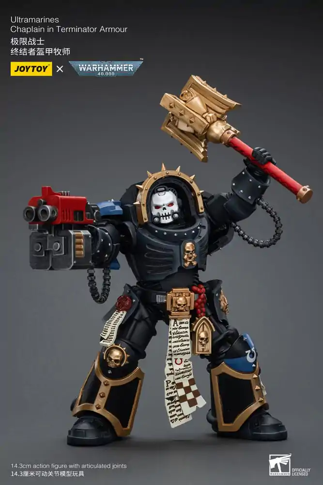 Warhammer 40k akční figurka 1/18 Ultramarines Chaplain v Terminátor zbroji 12 cm fotografii produktu