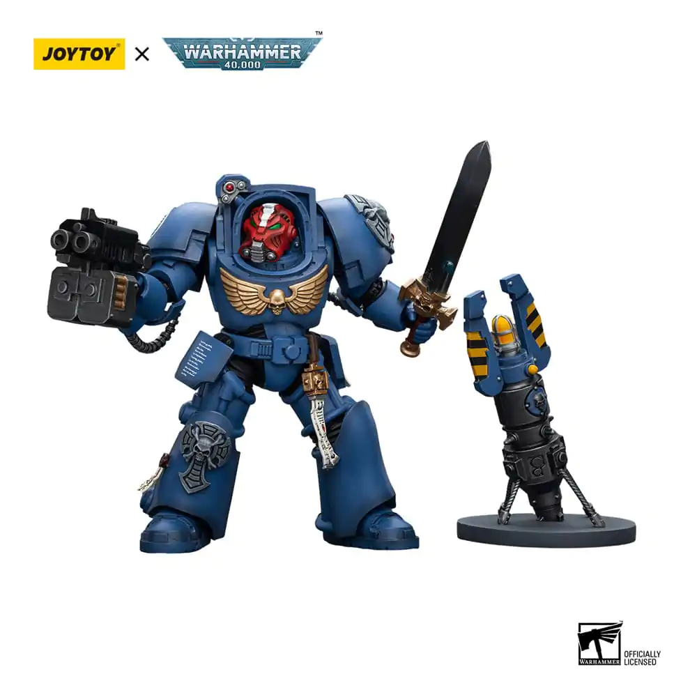 Warhammer 40k akční figurka 1/18 Ultramarines Terminator Squad Sergeant s Power Sword a Teleport Homer 12 cm fotografii produktu