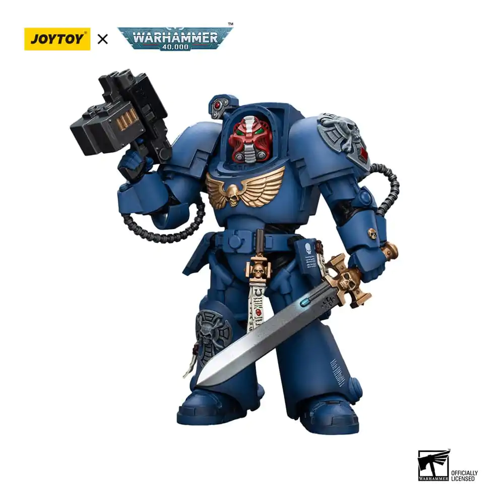 Warhammer 40k akční figurka 1/18 Ultramarines Terminator Squad Sergeant s Power Sword a Teleport Homer 12 cm fotografii produktu