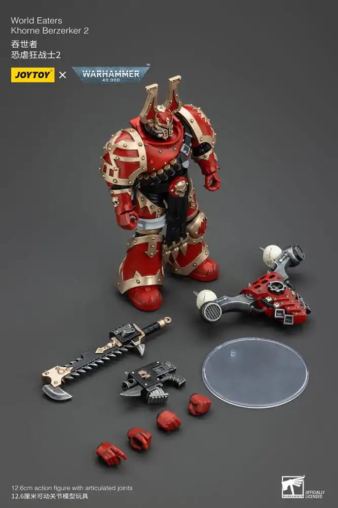 Warhammer 40k akční figurka 1/18 World Eaters Khorne Berzerker 2 13 cm fotografii produktu