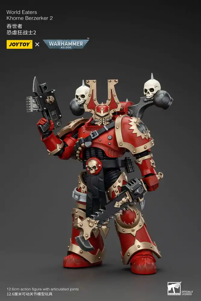 Warhammer 40k akční figurka 1/18 World Eaters Khorne Berzerker 2 13 cm fotografii produktu