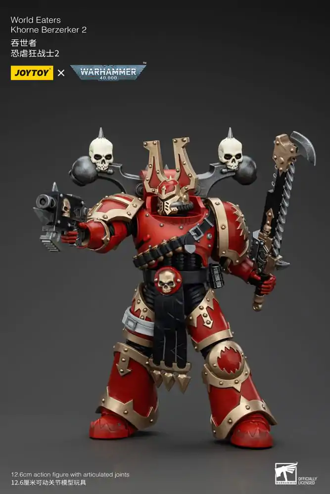 Warhammer 40k akční figurka 1/18 World Eaters Khorne Berzerker 2 13 cm fotografii produktu